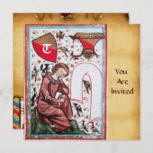 鳥の庭の詩人 モノグラム 招待状 (正面/裏面)