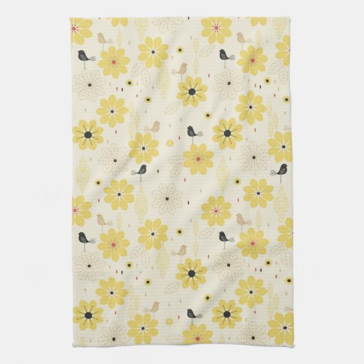 鳥の庭 キッチンタオル (縦)
