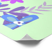 鳥の恋人のためのハミングバード植物花 ポスター (角)