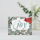 鳥の恋人のハガキと（鳥）ショウジョウコウカンチョウと《鳥》アメリカゴガラ ポストカード (スタンド正面)