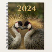 鳥の恋人のパターン原始の個人的な年 プランナー手帳 (正面)