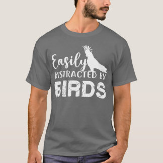 鳥の恋人のヴィンテージに簡単に気を散らおもしろいす Tシャツ