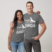 鳥の恋人のヴィンテージに簡単に気を散らおもしろいす Tシャツ (ユニセックス)