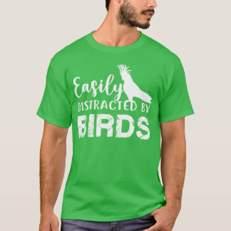 鳥の恋人のヴィンテージに簡単に気を散らおもしろいす Tシャツ