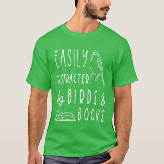鳥の恋人の鳥の本のための鳥の時計読み Tシャツ