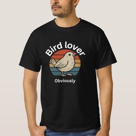 鳥の恋人Tシャツ – かわいい鳥グラフィックティー Tシャツ (正面)