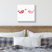 鳥の愛のカード キャンバスプリント (インサイチュ (寝室))