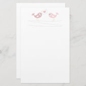 鳥の愛のカード 便箋 (正面/裏面)