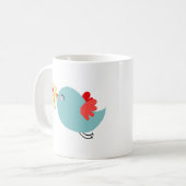 鳥の愛のメッセージ・ツイート コーヒーマグカップ (正面左)