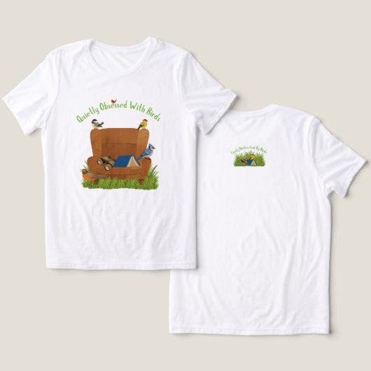 鳥の愛の女性用Tシャツ トライブレンドTシャツ (デザイン正面&裏面)