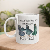 鳥の愛人に気を取られる鳩 コーヒーマグカップ