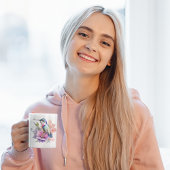 鳥の愛好家のための妖精かわいいハミングバード名前をカスタムする ツートーンマグカップ