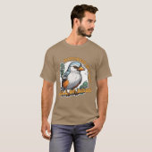鳥の愛好家の幸せは空の鳥類学者g tシャツ (正面フル)