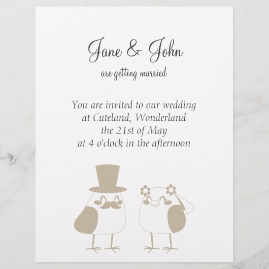 鳥の愛結婚のケーキ (裏面)