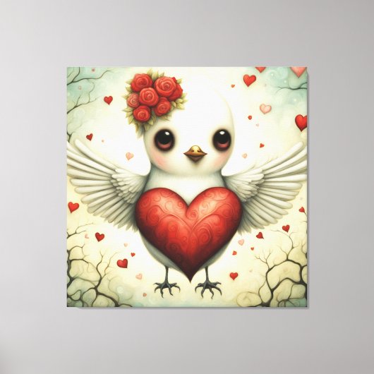 鳥の愛2 キャンバスプリント (正面)