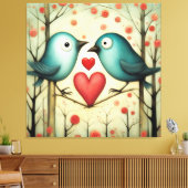 鳥の愛3 キャンバスプリント (インサイチュ (リビング))