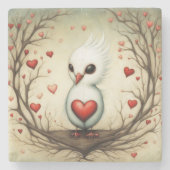 鳥の愛4 ストーンコースター (正面)