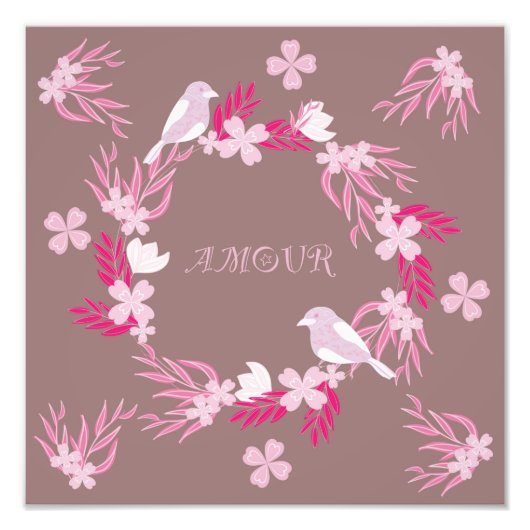 鳥の愛 フォトプリント            (正面)