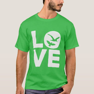 鳥の愛《鳥》ハヤブサ鳥類鳥類学者レトロ Tシャツ
