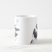 鳥の手飛んでいるの影の幻影の超現実的なエレガント幻想 マグカップ (中央)