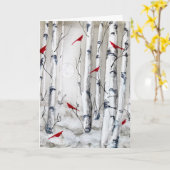 鳥の折空白のり畳みグリーティングカード カード (黄色い花)