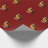 鳥の抽象芸術スケッチマーク ラッピングペーパー (角)