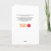 鳥の挨拶状のタペストリー カード (裏面)