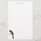 鳥の文具パーソナライズされた 便箋 (正面)