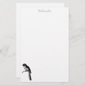 鳥の文具パーソナライズされた 便箋 (正面/裏面)