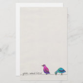 鳥の文房具 便箋 (正面/裏面)