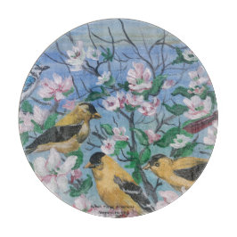 鳥の新コレクション オリジナル手描きアート カッティングボード
