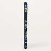 鳥の春フローラブロッサムブルーグリッター Case-Mate iPhoneケース (裏面/右)