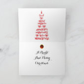 鳥の木とクリスマスレディ白黒赤い宝石 シーズンカード (内部)