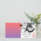 鳥の木とクリスマスレディ白黒赤い宝石 シーズンカード (スタンド正面)