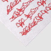 鳥の木とクリスマスレディ白黒赤い宝石 薄葉紙 (詳細)