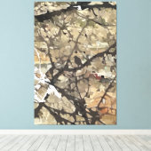 鳥の木に引き伸ばしキャンバス印刷 キャンバスプリント (インサイチュ (ウッドフロア))