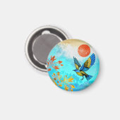 鳥の木の太陽 マグネット (正面/裏面)