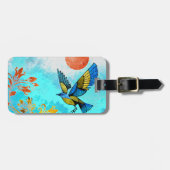 鳥の木の太陽 ラゲッジタグ (正面横)