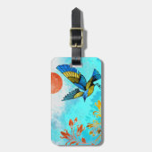 鳥の木の太陽 ラゲッジタグ (正面縦)