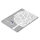 鳥の木の結婚式の来客名簿のプランナーのノート海軍 ノートブック (左側)