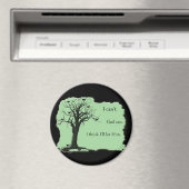 鳥の木 – ミントグリーン – 磁石 (インサイチュ (食洗機))