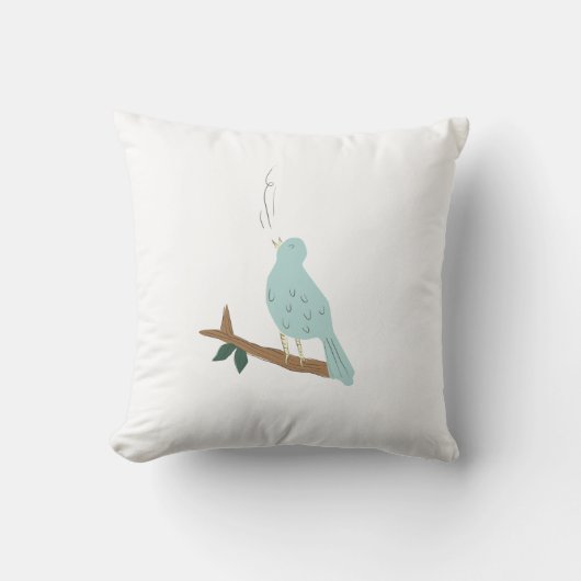 鳥の枕 クッション (正面)