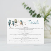 鳥の枝お洒落にパステルベビーシャワー エンクロージャーカード (スタンド正面)