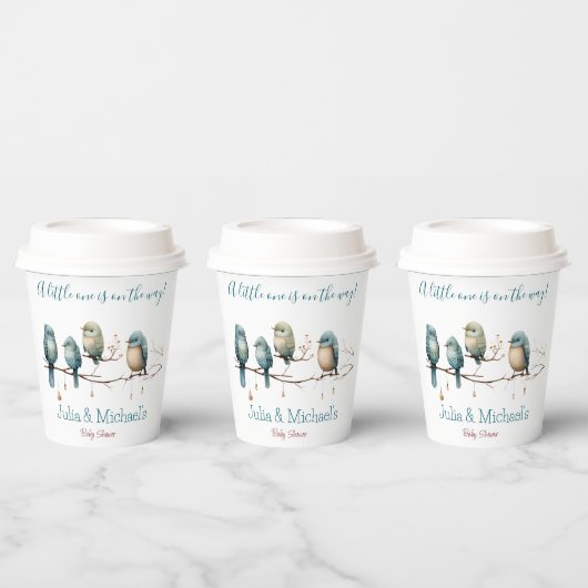 鳥の枝お洒落にパステルベビーシャワー 紙コップ (複数)