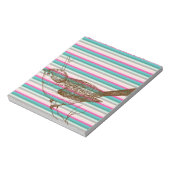 鳥の枝動物自然多彩なパターン芸術 ノートパッド (回転)