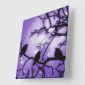 『鳥の枝』 スクエア壁時計 (傾斜)