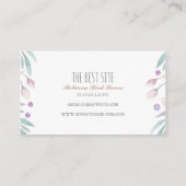 鳥の森林不思議の国の水彩画 名刺 (裏面)