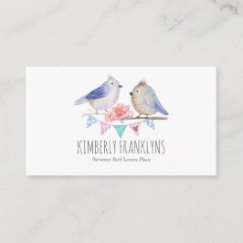 鳥の森林不思議の国の水彩画 名刺
