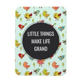 鳥の模様の小さなお洒落物ことわざ マグネット