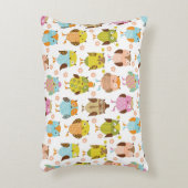 鳥の模様 アクセントクッション (正面(垂直))